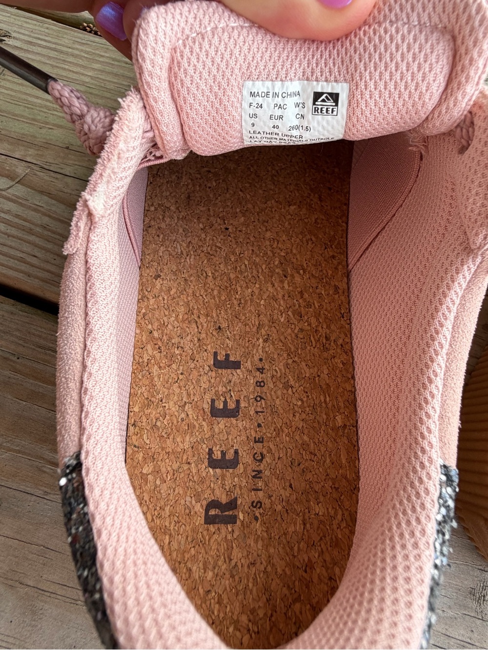 Reef Women’s Blush Pink Suede Lace-Up Sneakers - Picture 5 of 6